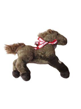 Aurora Brown Pony Horse Plush 12" Get Well Boot Barn Ribbon White Blaze - NWT
